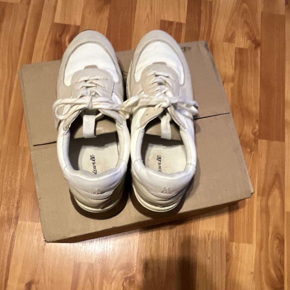Madewell MWL Unisex Low Top LaceUp Sneakers Brown/Beige Rubber Outsole M-8 W-9.5
